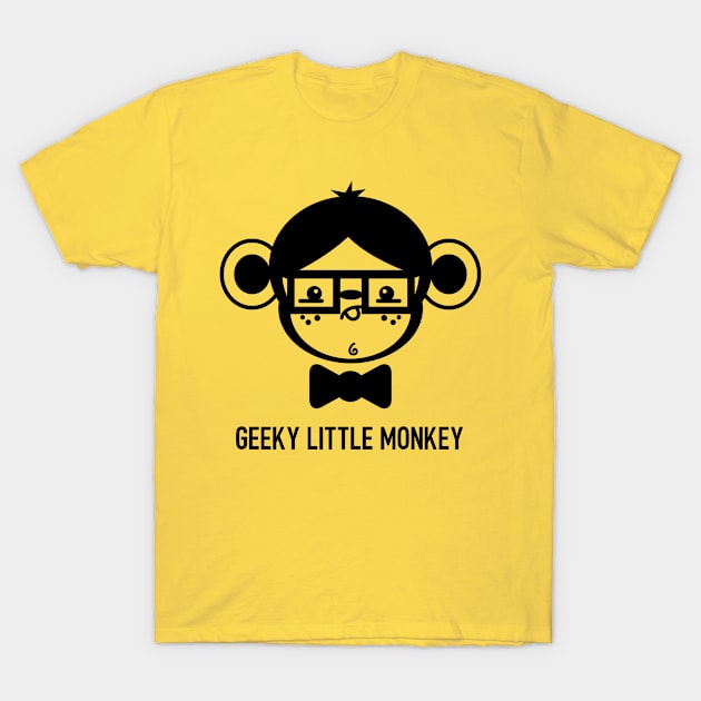 Geeky Little Monkey T-Shirt by SDGray